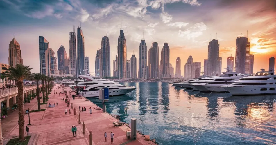 Dubai Marina. Najpiękniejsza dzielnica Dubaju.