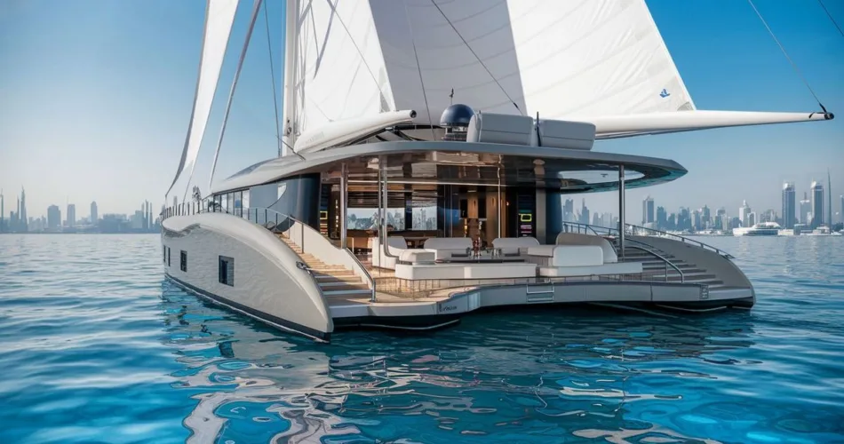 Jacht w Dubaju. Rejs luksusowym jachtem w dzielnicy Dubai Marina